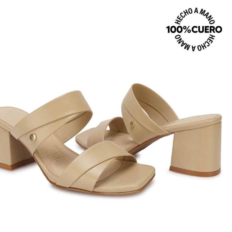 SANDALIA STRAP CASUAL TATI-2602 PELE VIALE CUERO - 2