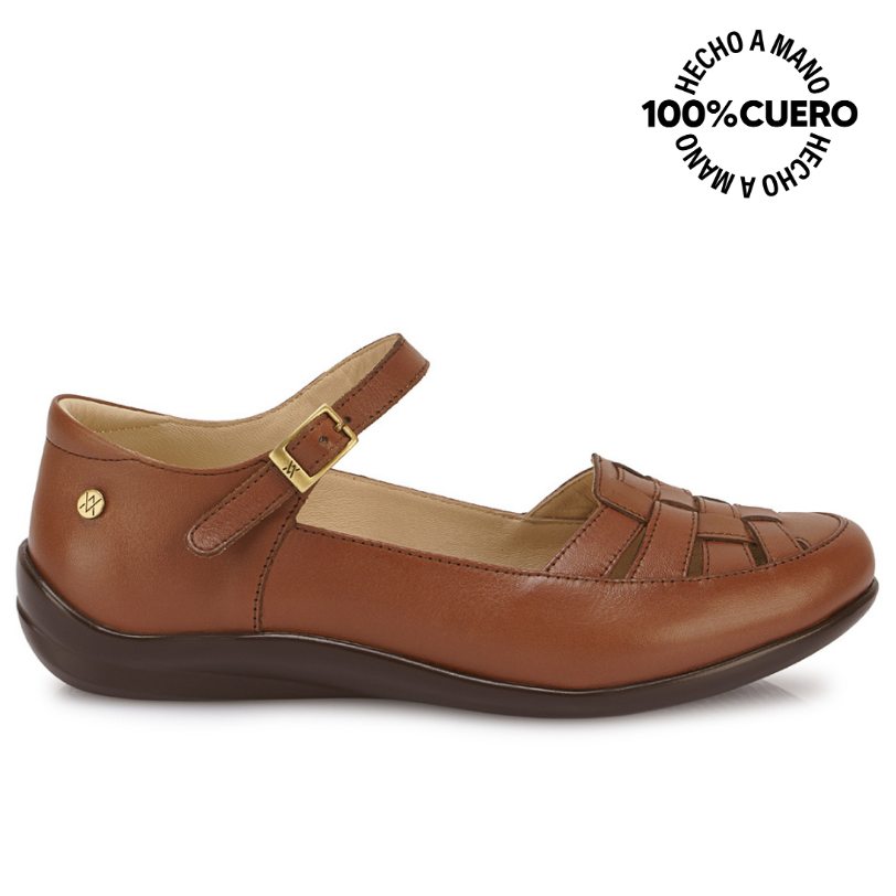 ZAPATO CANASTA CASUAL DK-2601 TOFFE VIALE CUERO - 1