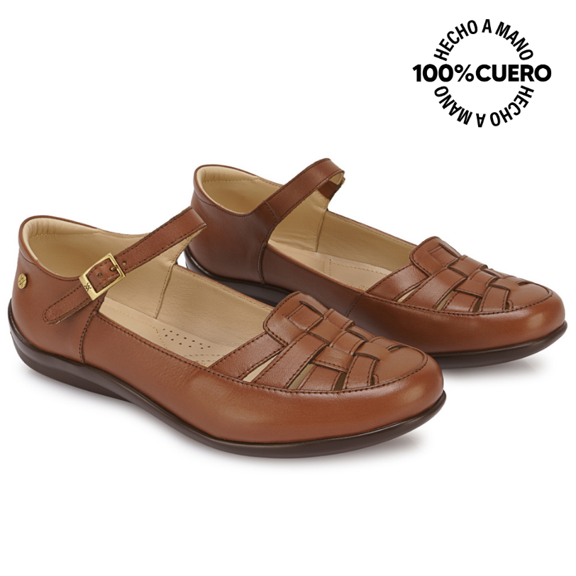 ZAPATO CANASTA CASUAL DK-2601 TOFFE VIALE CUERO - 4