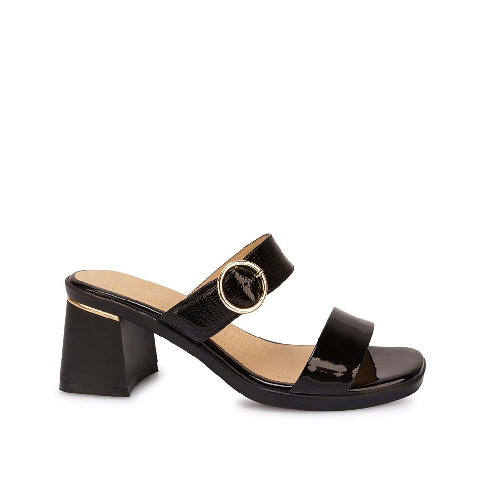 SANDALIA STRAP CASUAL LINDA-2607 NEGRO VIALE CUERO - 1