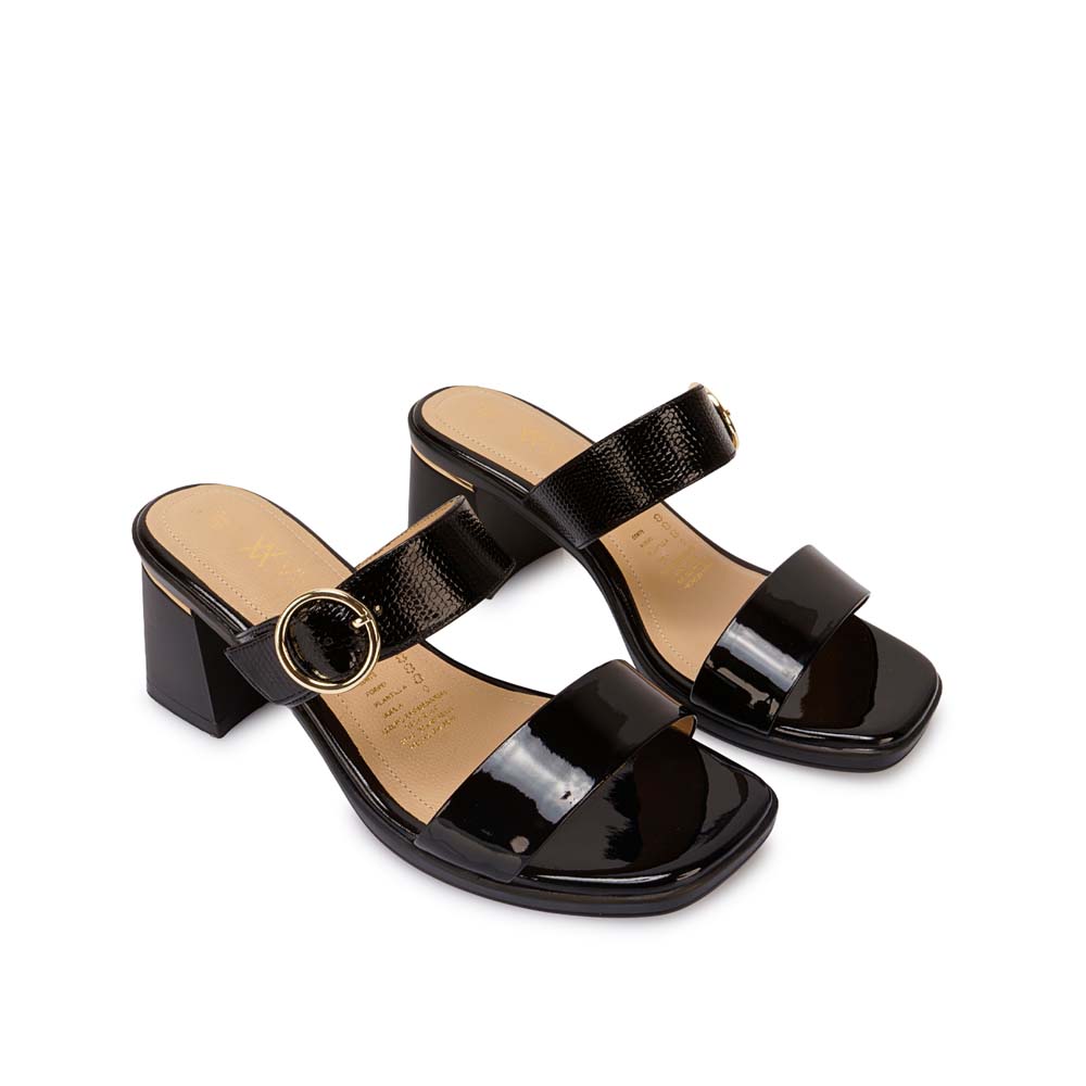 SANDALIA STRAP CASUAL LINDA-2607 NEGRO VIALE CUERO - 4