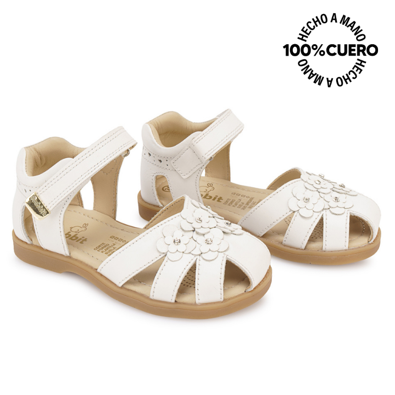 SANDALIA D'ORSAY CASUAL MIA-2602 BLANCO RABBIT CUERO - 4