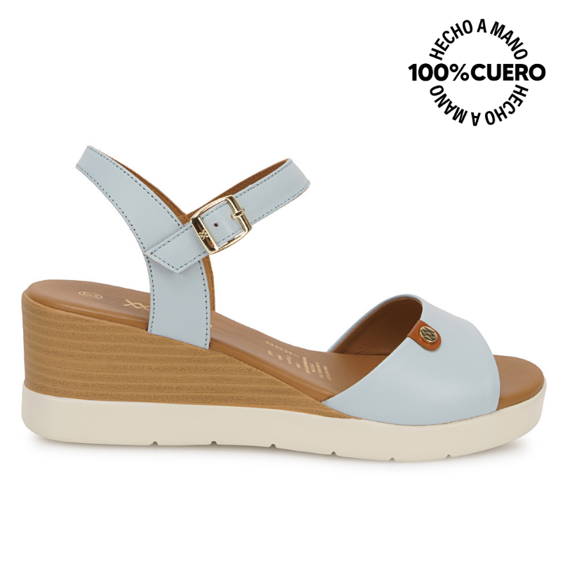 SANDALIA D'ORSAY CASUAL TASTE-2601 CELESTE VIALE CUERO - 2