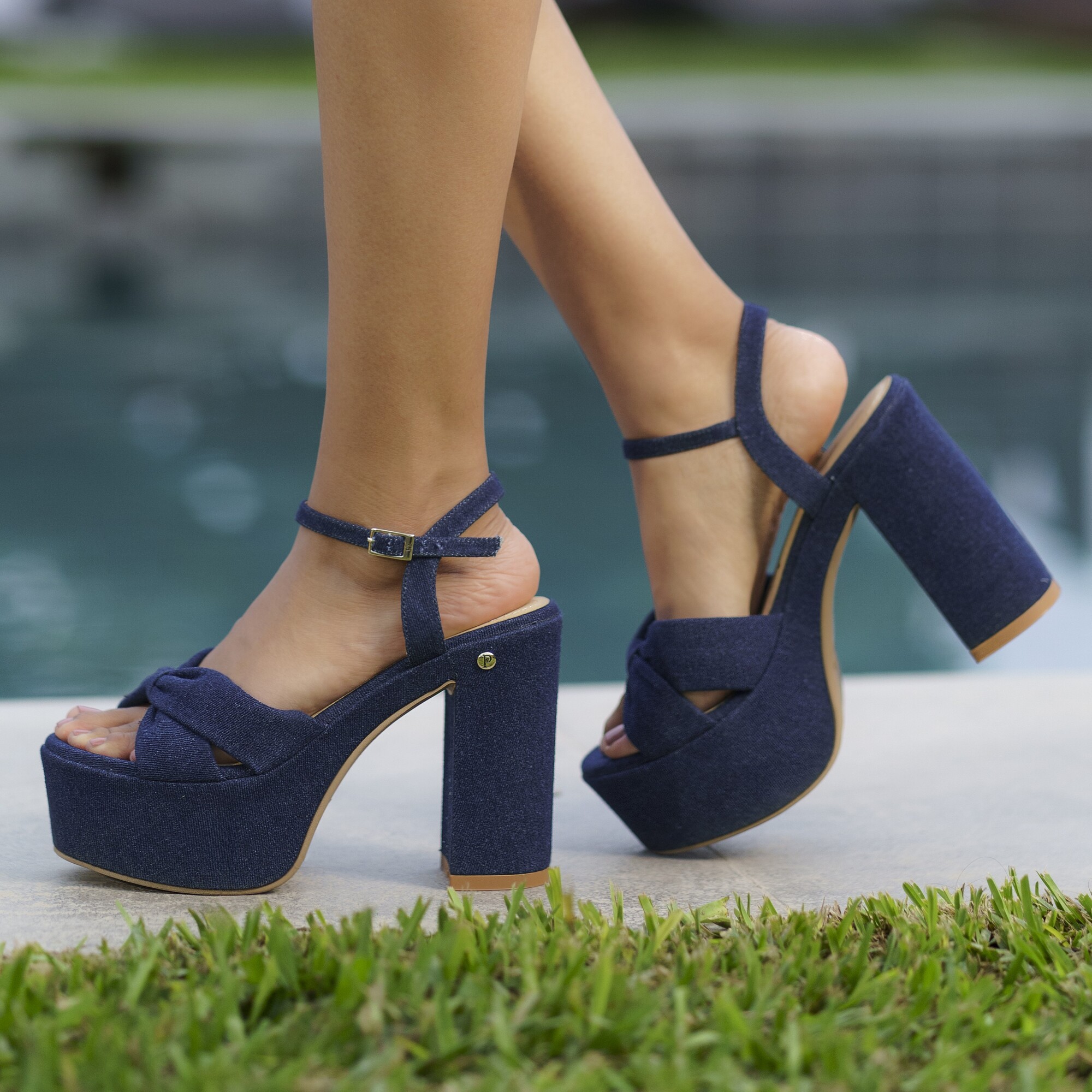SANDALIA D'ORSAY CASUAL DEXA-2615 AZUL PIAZZA - 1