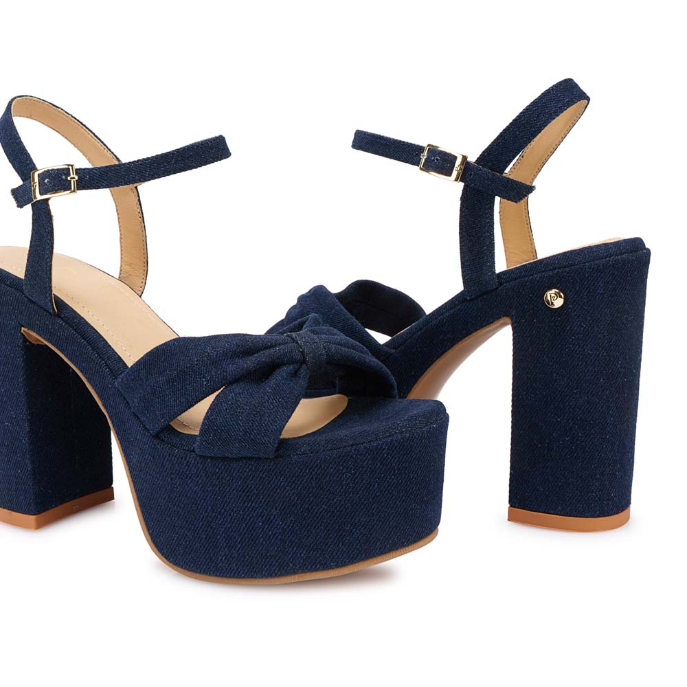 SANDALIA D'ORSAY CASUAL DEXA-2615 AZUL PIAZZA - 3