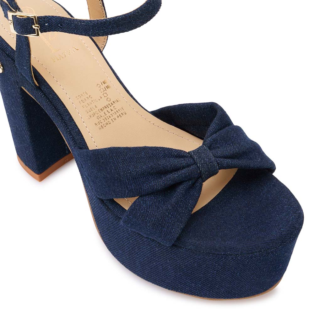 SANDALIA D'ORSAY CASUAL DEXA-2615 AZUL PIAZZA - 4