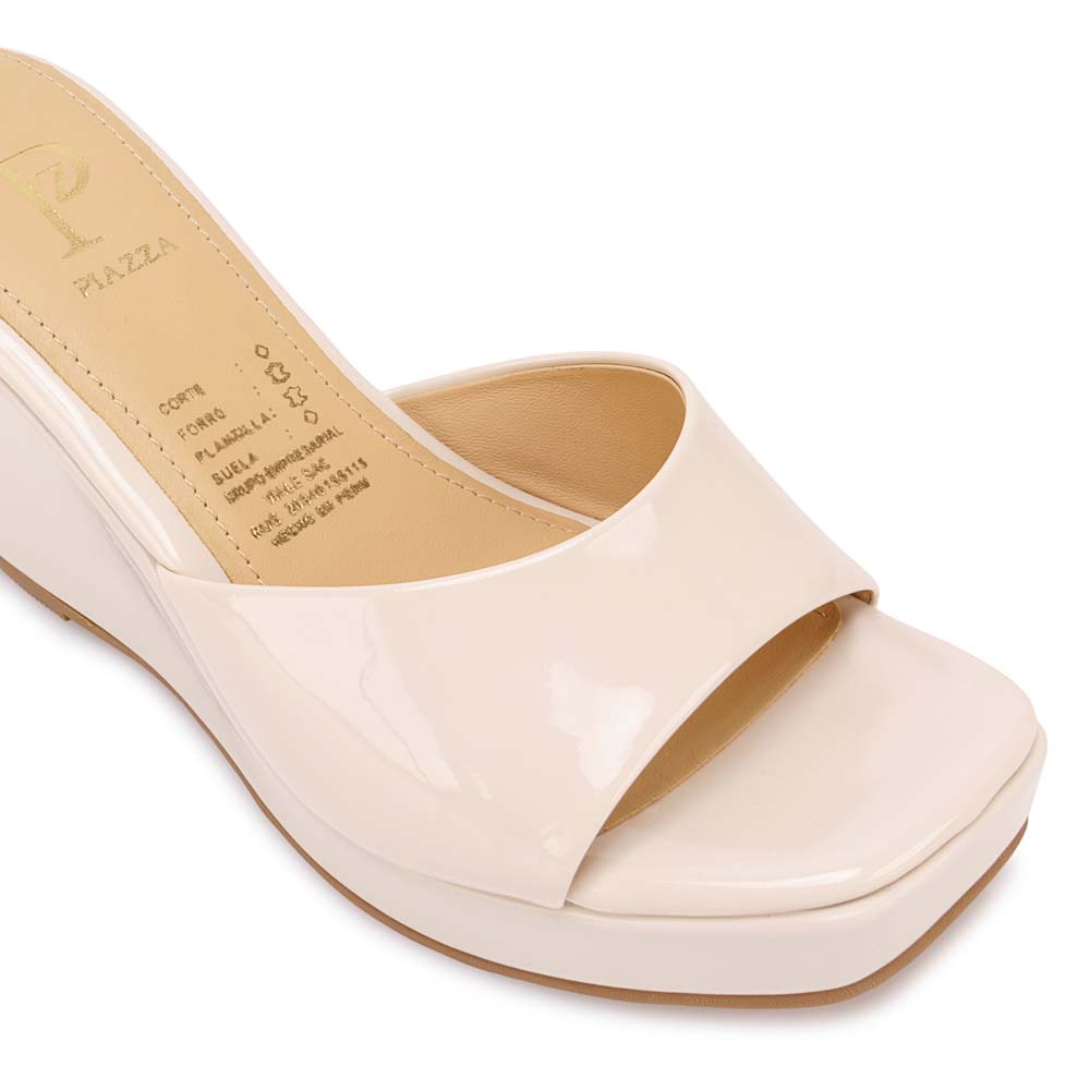 SANDALIA SLIDE CASUAL WAL-2631 HUESO PIAZZA - 3