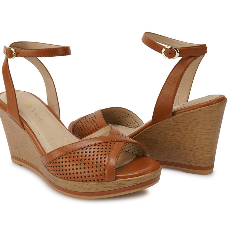SANDALIA D'ORSAY CASUAL DAYA-2603 NATURAL VIALE CUERO - 2