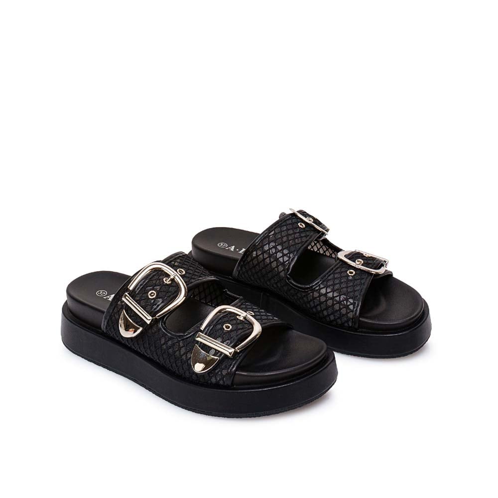 SANDALIA STRAP CASUAL ANA-2621 NEGRO ADV - 4