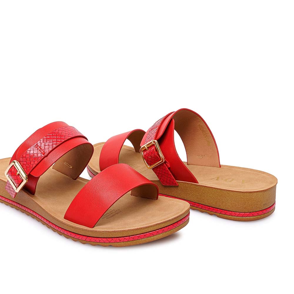 SANDALIA STRAP CASUAL CAMI-2613 ROJO ADV - 2