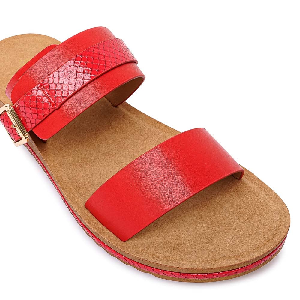 SANDALIA STRAP CASUAL CAMI-2613 ROJO ADV - 3