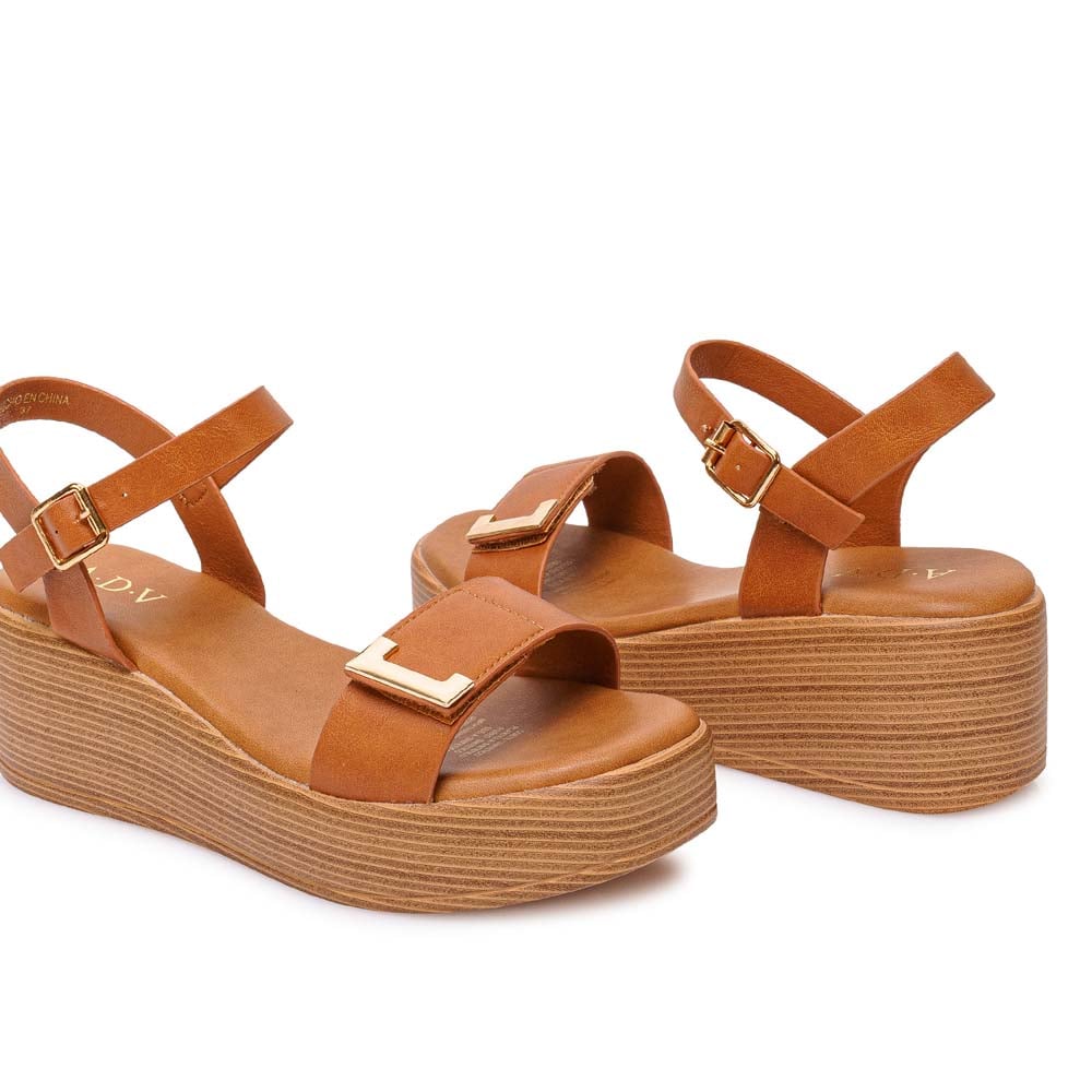 SANDALIA D'ORSAY CASUAL ANA-2605 NATURAL ADV - 2