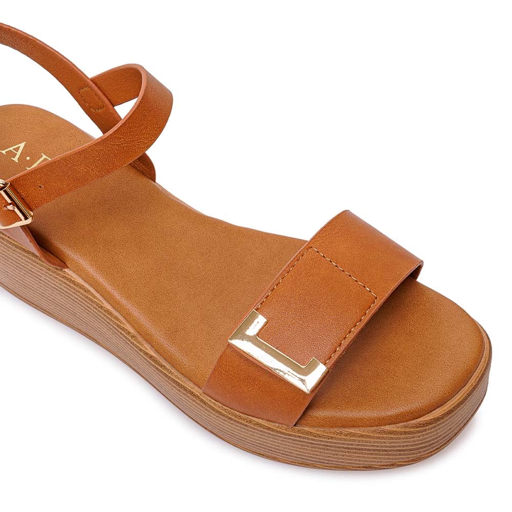 SANDALIA D'ORSAY CASUAL ANA-2605 NATURAL ADV - 3
