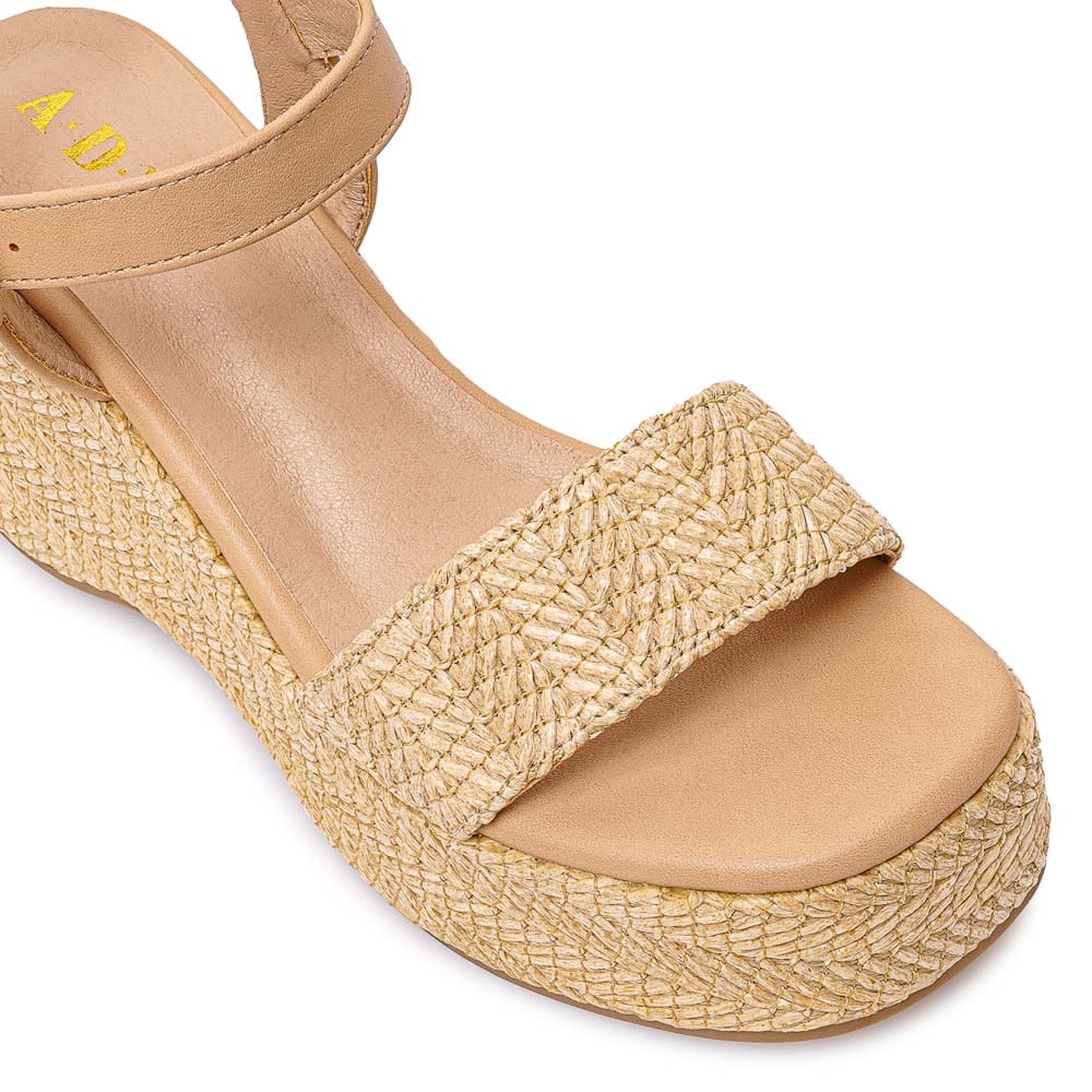 SANDALIA D'ORSAY CASUAL ANA-2633 RAFFI/BEIGE ADV - 3