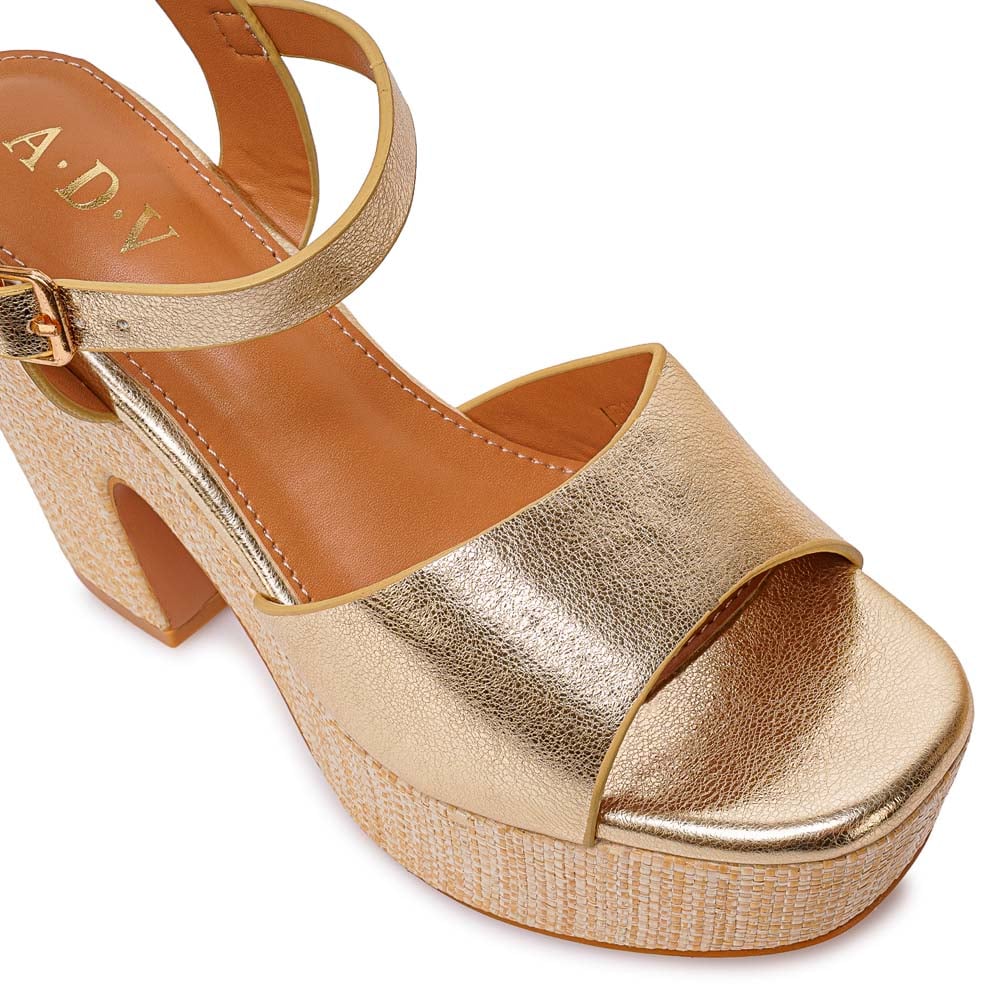 SANDALIA D'ORSAY CASUAL ANA-2634 DORADO ADV - 3