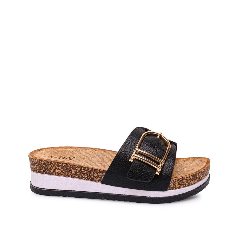 SANDALIA STRAP CASUAL ANA-2607 NEGRO ADV - 1