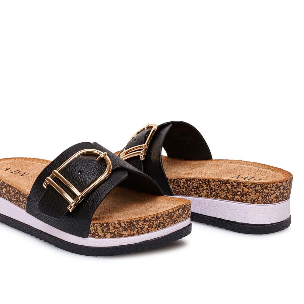 SANDALIA STRAP CASUAL ANA-2607 NEGRO ADV - 2