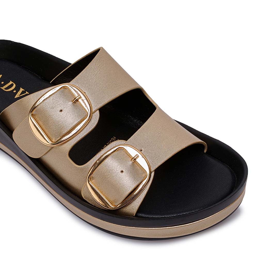 SANDALIA STRAP CASUAL ANA-2623 DORADO ADV - 3