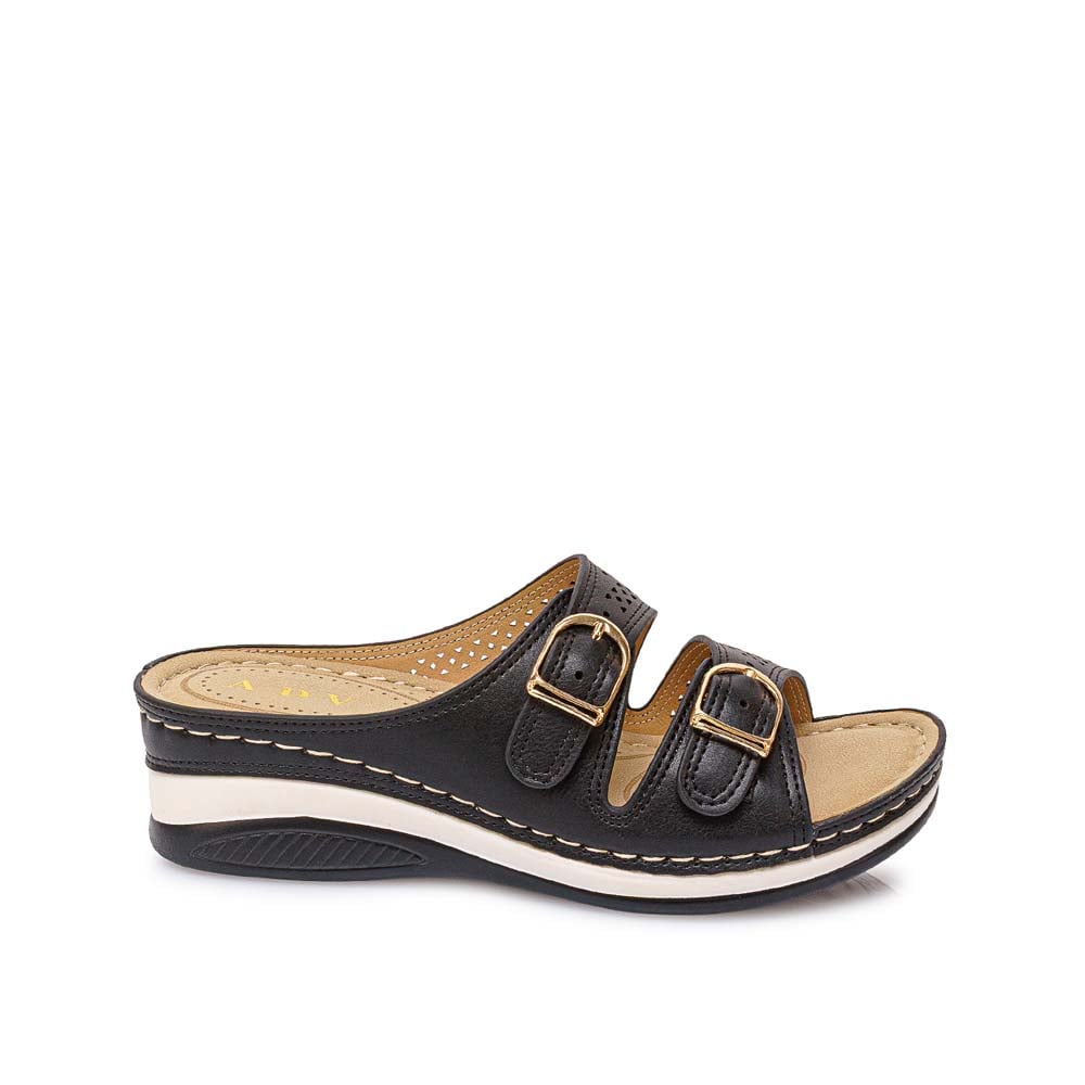 SANDALIA SLIDE CASUAL ABY-2602 NEGRO ADV - 1