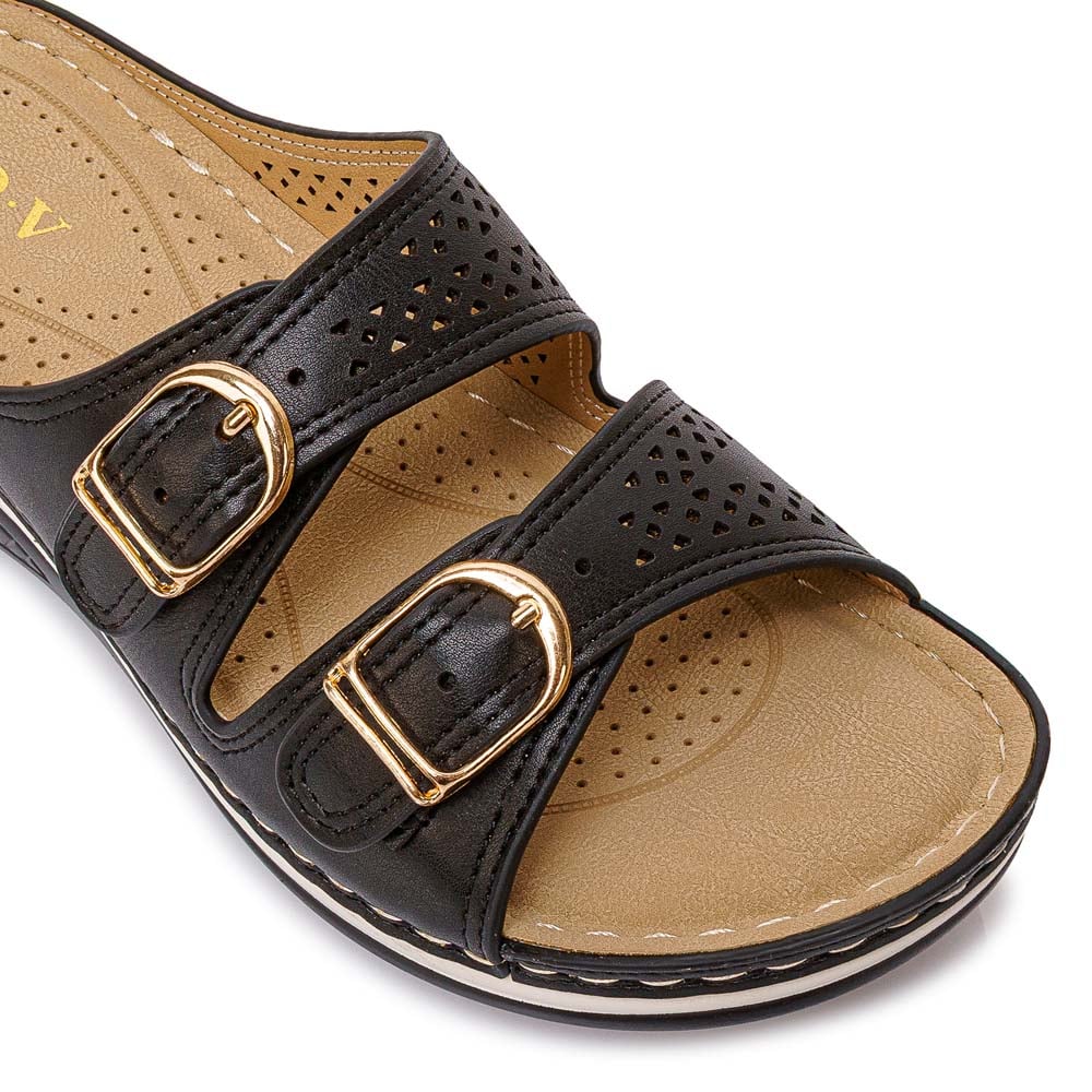 SANDALIA SLIDE CASUAL ABY-2602 NEGRO ADV - 3