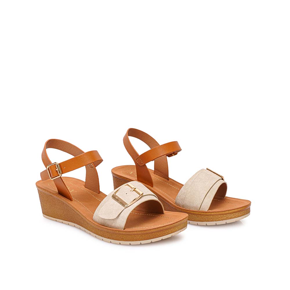 SANDALIA D'ORSAY CASUAL CAMI-2610 HUESO/NAT ADV - 4