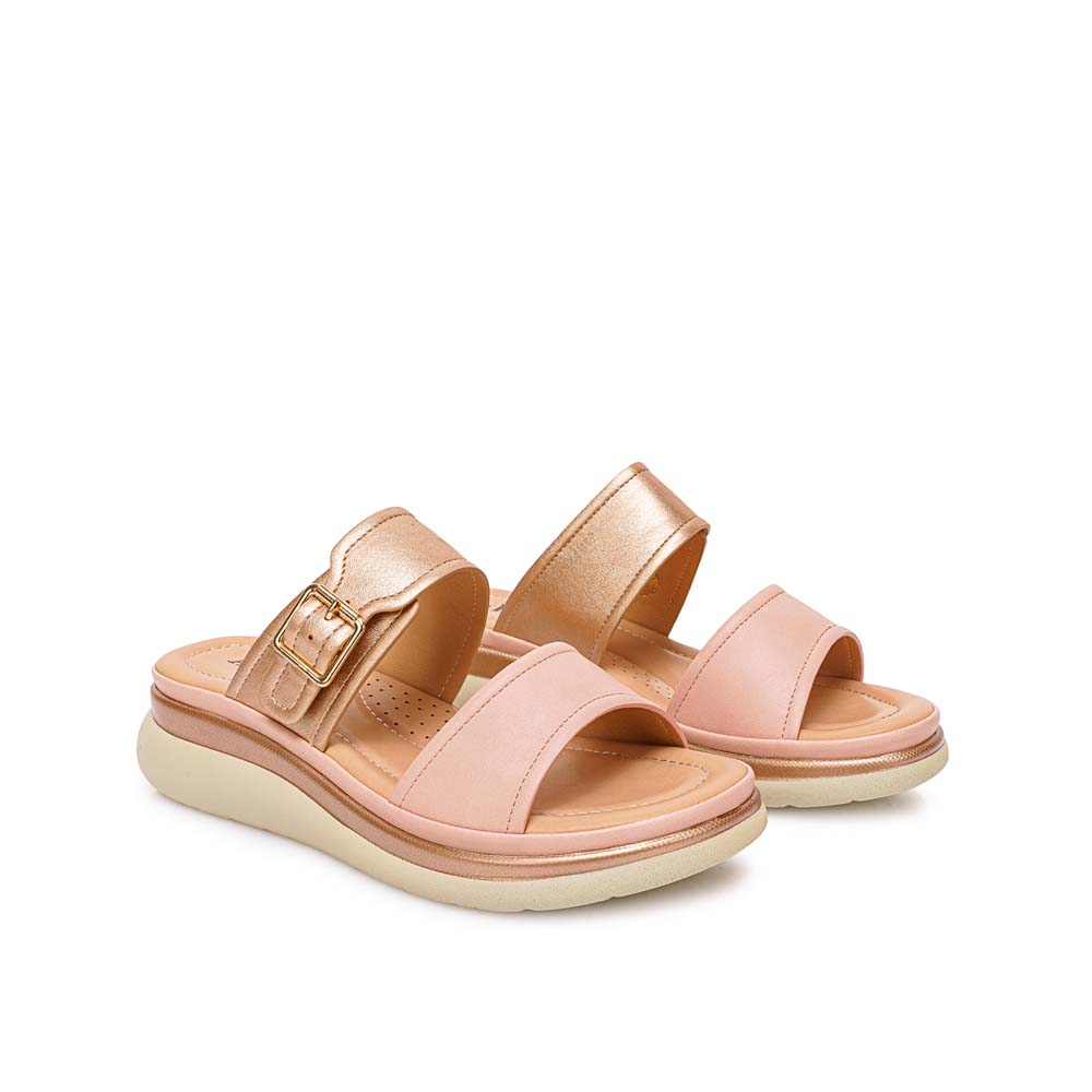 SANDALIA STRAP CASUAL ANA-2615 ORO ROSA/NUDE ADV - 4