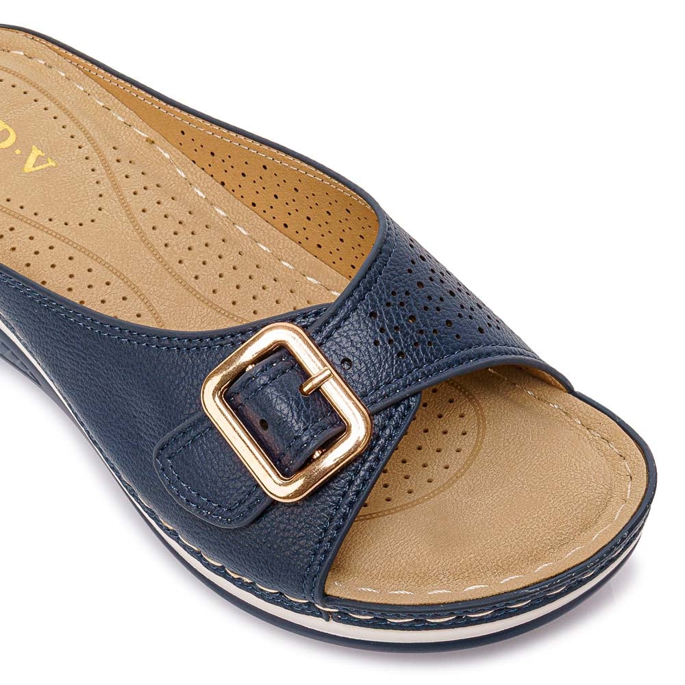SANDALIA SLIDE CASUAL ABY-2601 AZUL ADV - 3