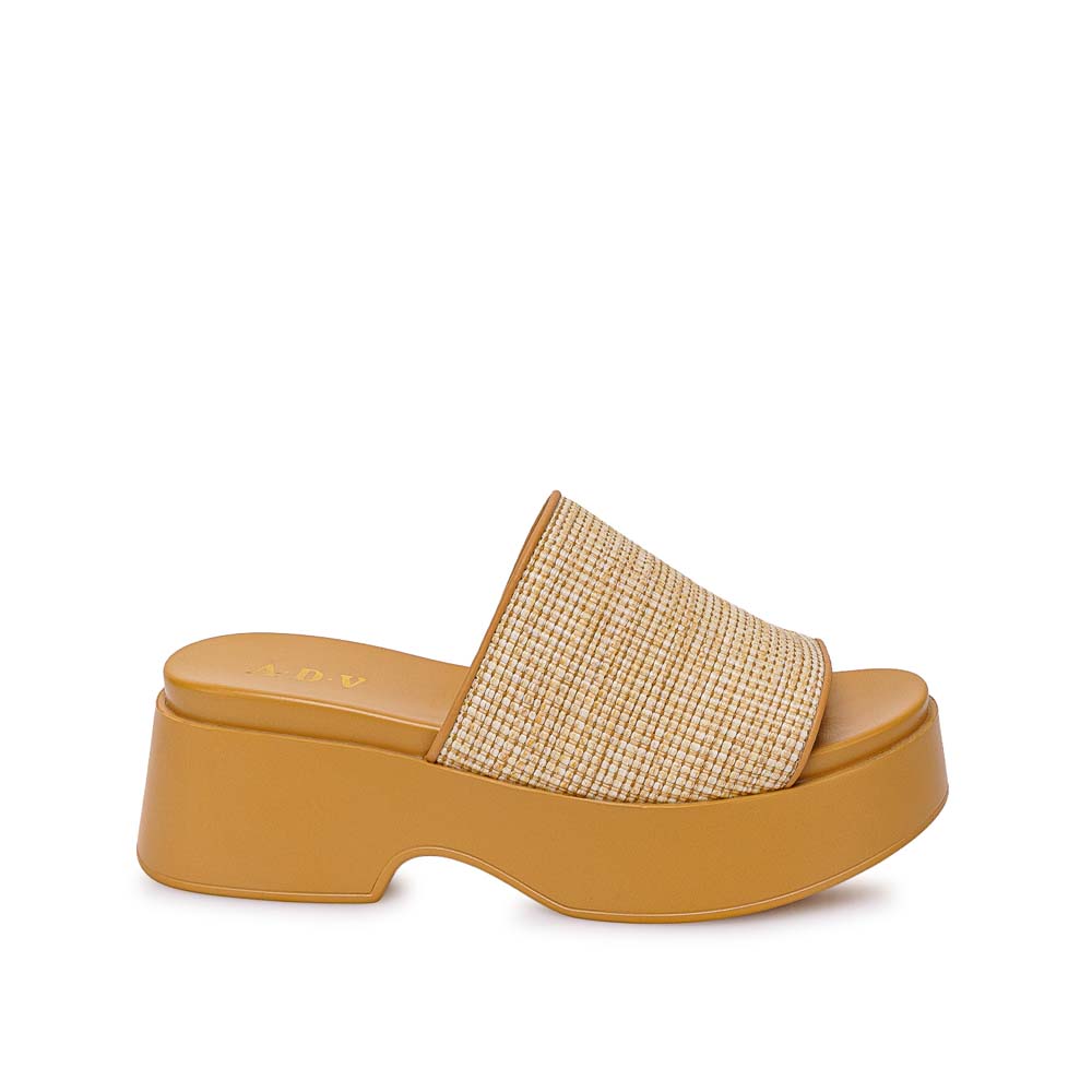 SANDALIA SLIDE CASUAL ABY-2604 BEIGE ADV - 1