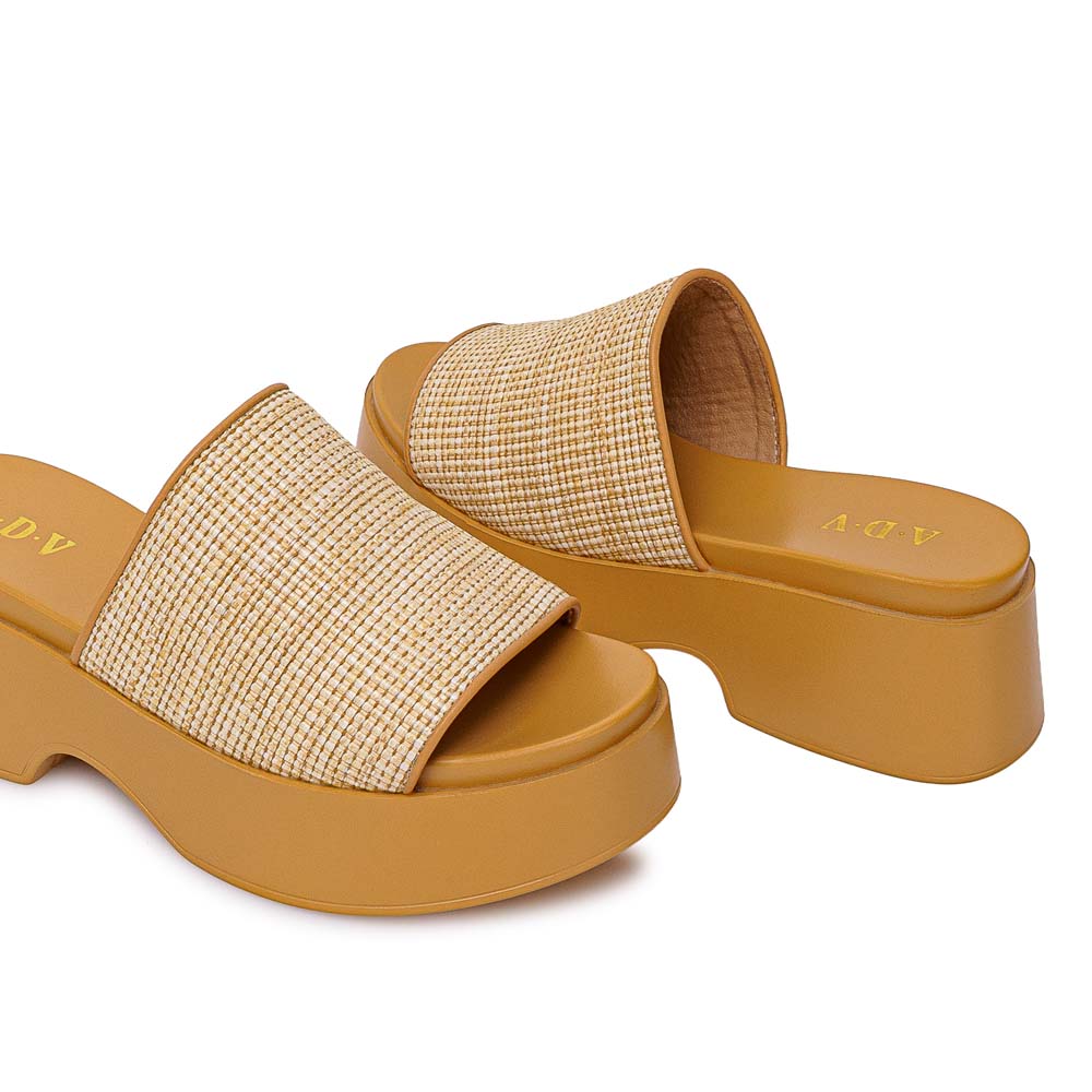 SANDALIA SLIDE CASUAL ABY-2604 BEIGE ADV - 2