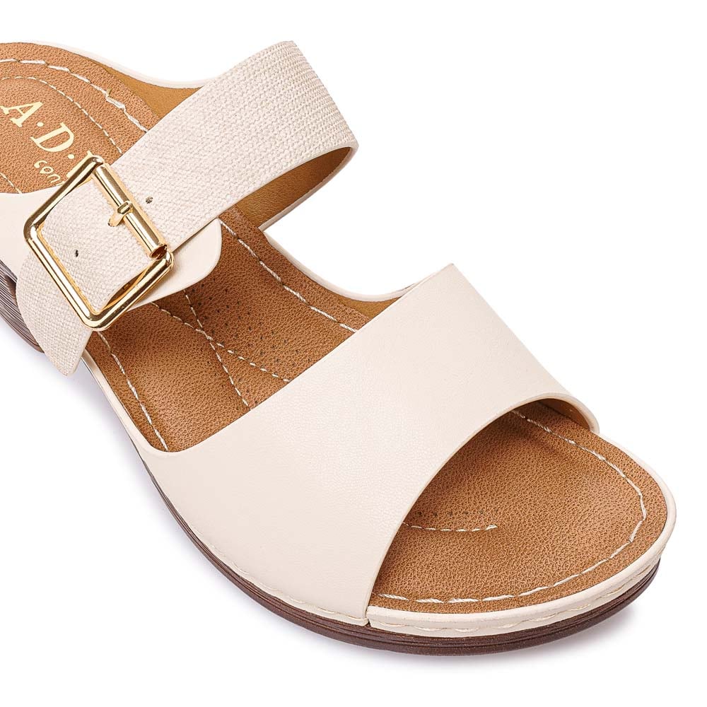SANDALIA STRAP CASUAL ANA-2616 HUESO ADV - 3