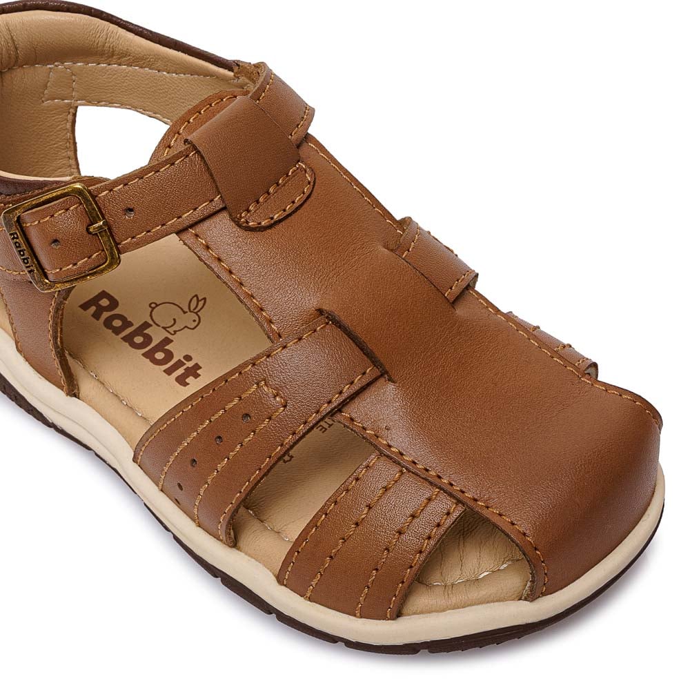 SANDALIA FRANCISCANA CASUAL ANGEL-2605 TOFFE RABBIT CUERO - 3