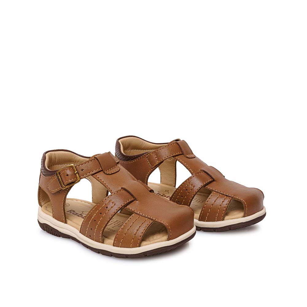 SANDALIA FRANCISCANA CASUAL ANGEL-2605 TOFFE RABBIT CUERO - 4