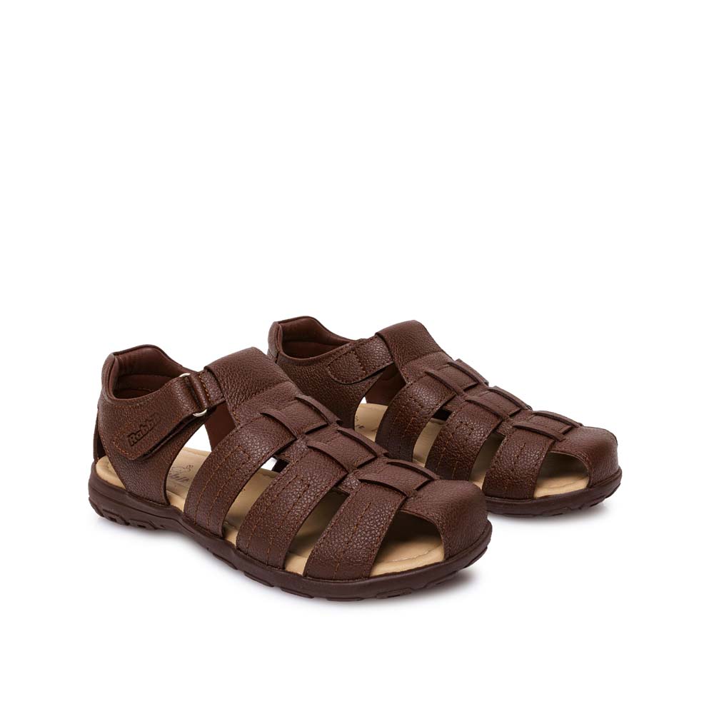 SANDALIA D'ORSAY CASUAL ANGEL-2619 MARRON RABBIT CUERO - 4
