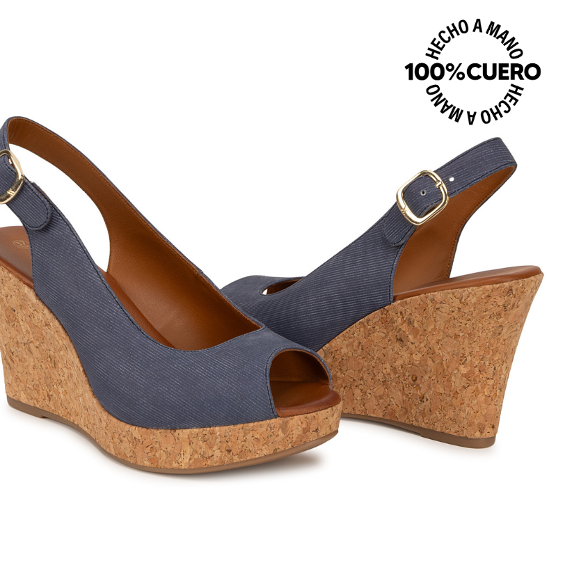 SANDALIA PEEP TOE CASUAL ALE-2638 JEAN VIALE CUERO - 2