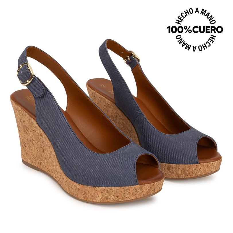 SANDALIA PEEP TOE CASUAL ALE-2638 JEAN VIALE CUERO - 4