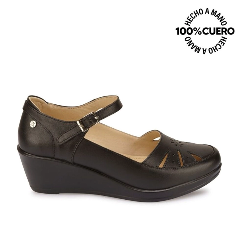 ZAPATO CANASTA CASUAL DK-2602 NEGRO VIALE CUERO - 1