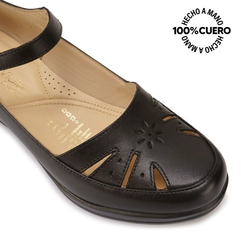 ZAPATO CANASTA CASUAL DK-2602 NEGRO VIALE CUERO - 3