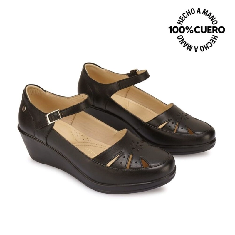ZAPATO CANASTA CASUAL DK-2602 NEGRO VIALE CUERO - 4