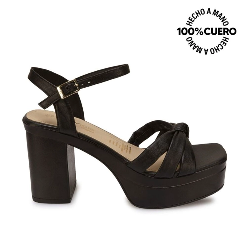 SANDALIA D'ORSAY CASUAL ECO-2601 NEGRO VIALE CUERO - 1