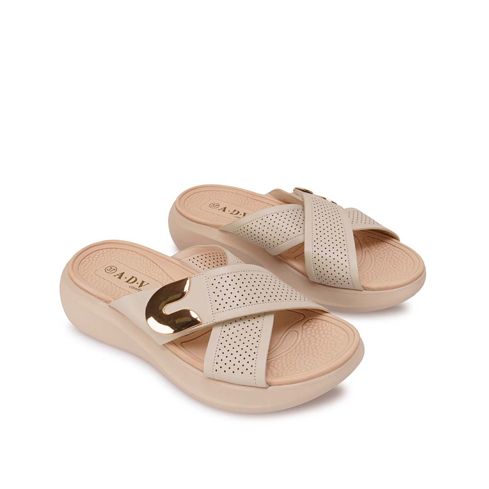 SANDALIA SLIDE CASUAL ANA-2635 BLANCO/OFF ADV - 4