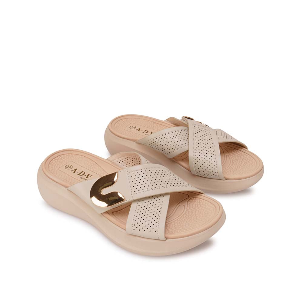 SANDALIA SLIDE CASUAL ANA-2635 BLANCO/OFF ADV - 4