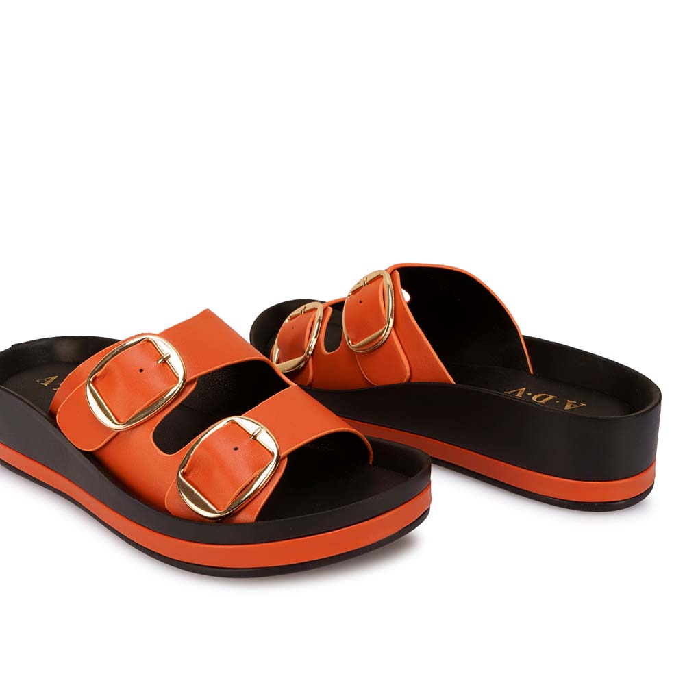 SANDALIA STRAP CASUAL ANA-2623 NARANJA ADV - 2