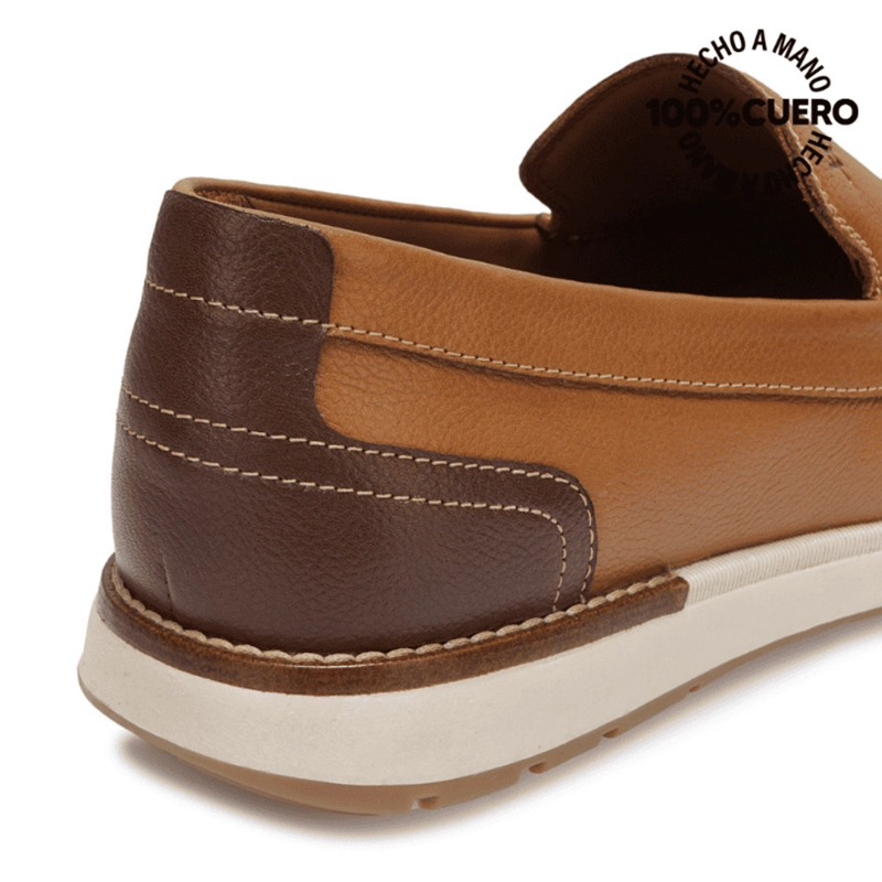 ZAPATO MOCASÍN CASUAL MATEO-2605 MARRON VIALE HOMME CUERO - 3