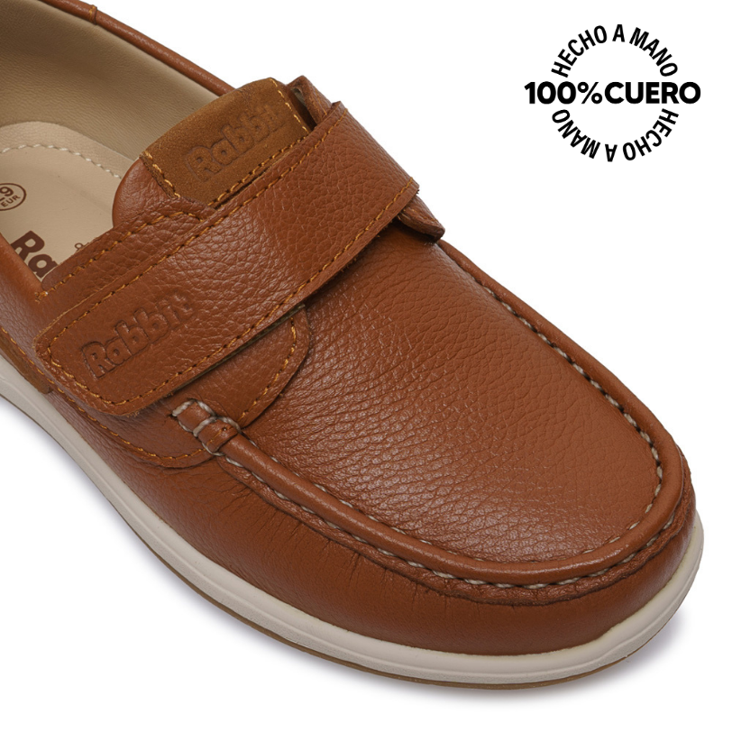ZAPATO TOP SIDER CASUAL ANGEL-2625 MARRON RABBIT CUERO - 3