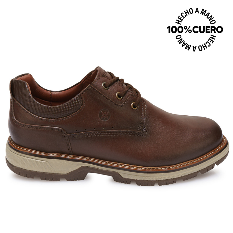 ZAPATO DERBY CASUAL JOSE-2611 MARRON VIALE HOMME CUERO - 1