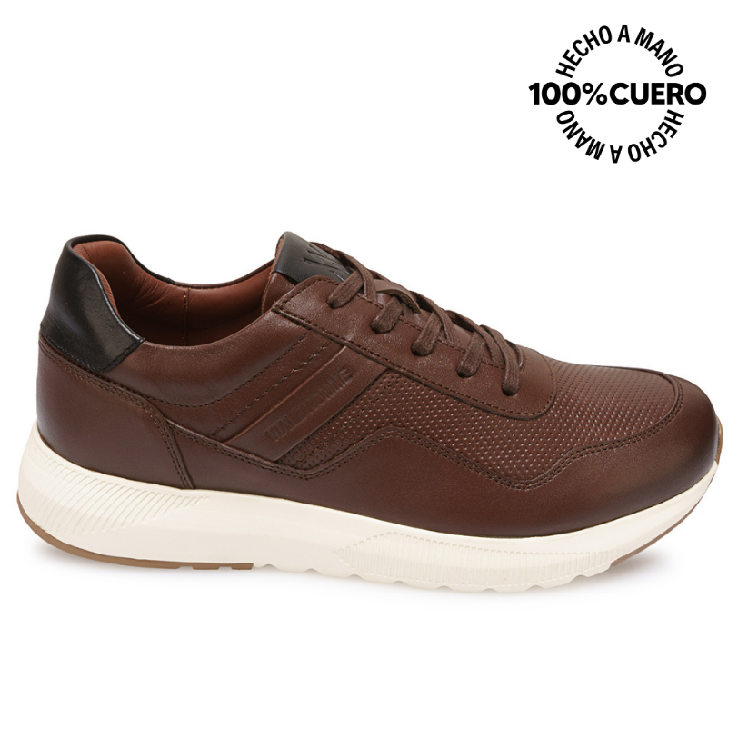 ZAPATILLA CASUAL JOSE-2603 MARRON VIALE HOMME CUERO - 1