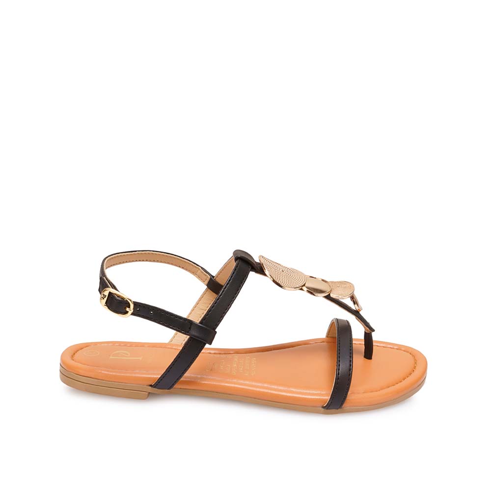 SANDALIA D'ORSAY CASUAL CESI-2612 NEGRO PIAZZA - 1