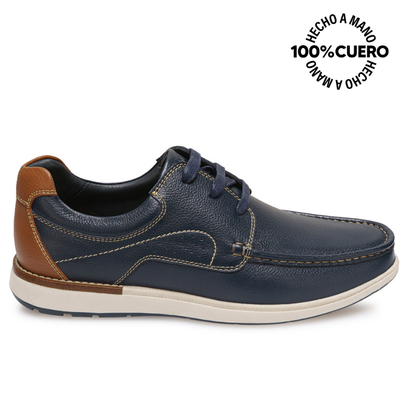 ZAPATO TOP SIDER CASUAL MATEO-2603 AZUL VIALE HOMME CUERO - 1