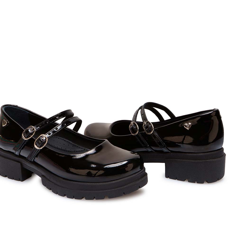 ZAPATO BALLERINA CASUAL MADIS-2630 NEGRO PIAZZA KIDS - 2