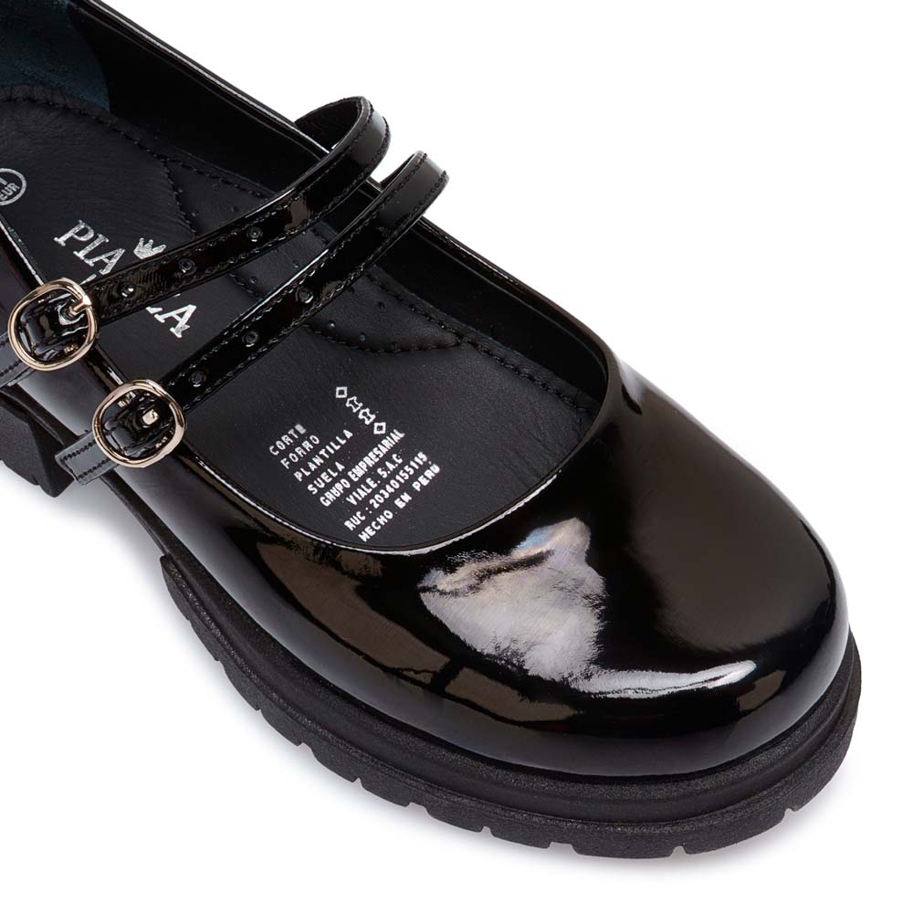 ZAPATO BALLERINA CASUAL MADIS-2630 NEGRO PIAZZA KIDS - 3